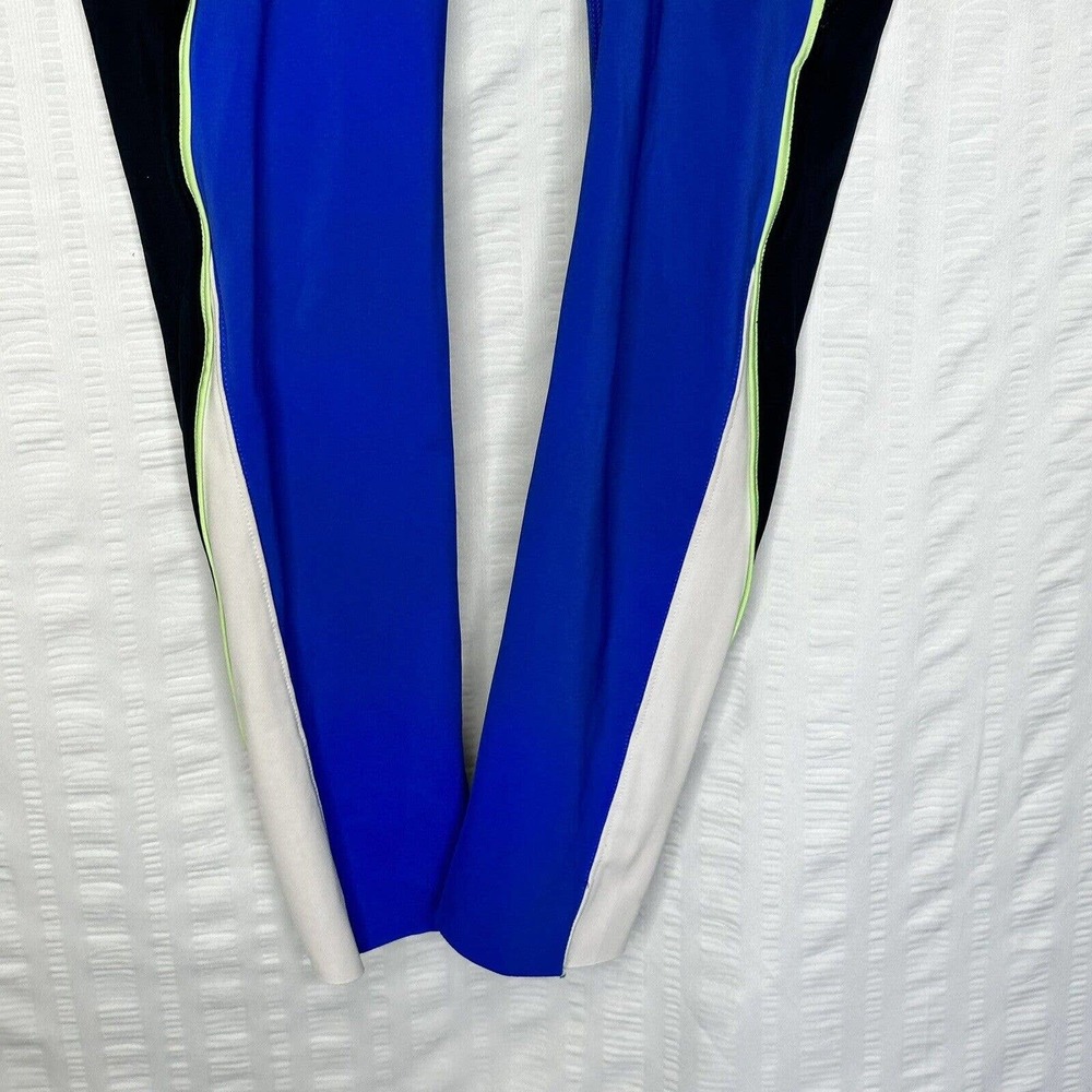 Athleta Leggings Womens XXS Blue Velocity Colorblock Capri Midrise Workout Gym - Picture 3 of 12